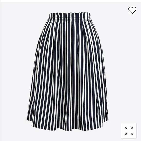 J. Crew Factory Pull-On Nautical Striped Skirt with Gathering at the Waist - Picture 2 of 11